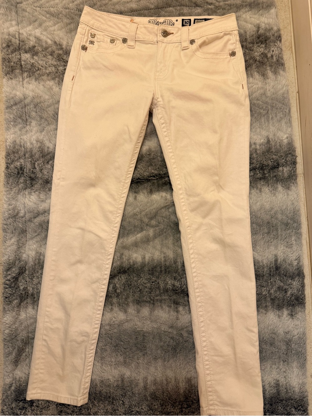 Miss Me Cream Skinny Women’s Jeans - Classic Slim Fit 30